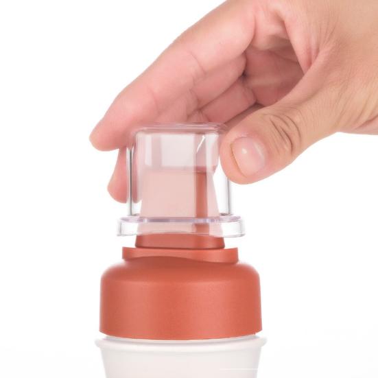 Squeeze Condiment Bottle with Measuring Markings 1/5 Nozzles Drizzle Bottle for Ketchup Salad Dressing Sauce 350ml Easy Fill Kitchen Dispenser