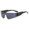 Flat Top Shield Fashion Punk Sunglasses Women Y2K Sun Glasses Men Mirror One Piece Eyewear 2000S 90S Aesthetic Goggles