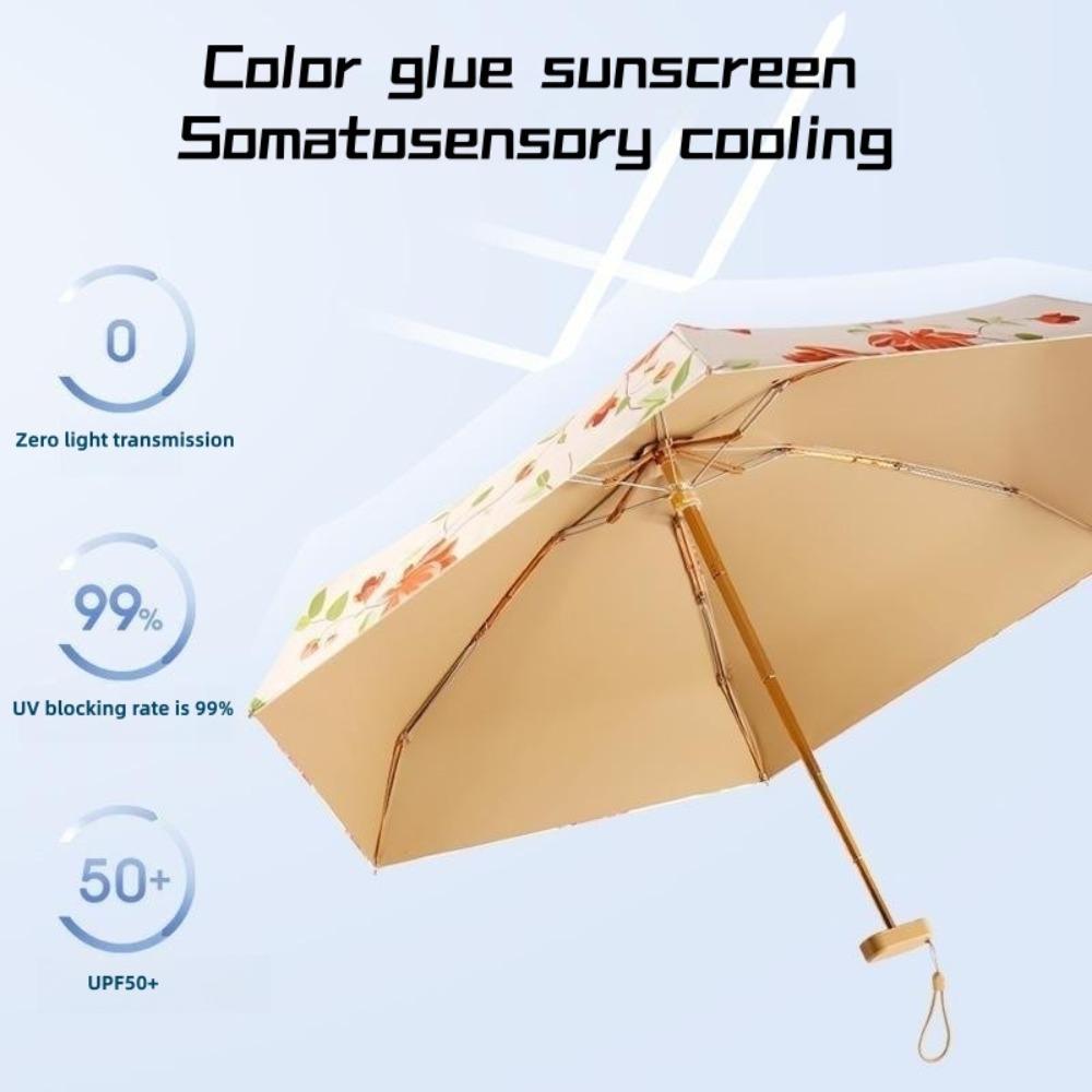 Portable Mini Sun Umbrella UV Folding Folding Umbrellas Elegant Pocket Umbrella  Outdoors