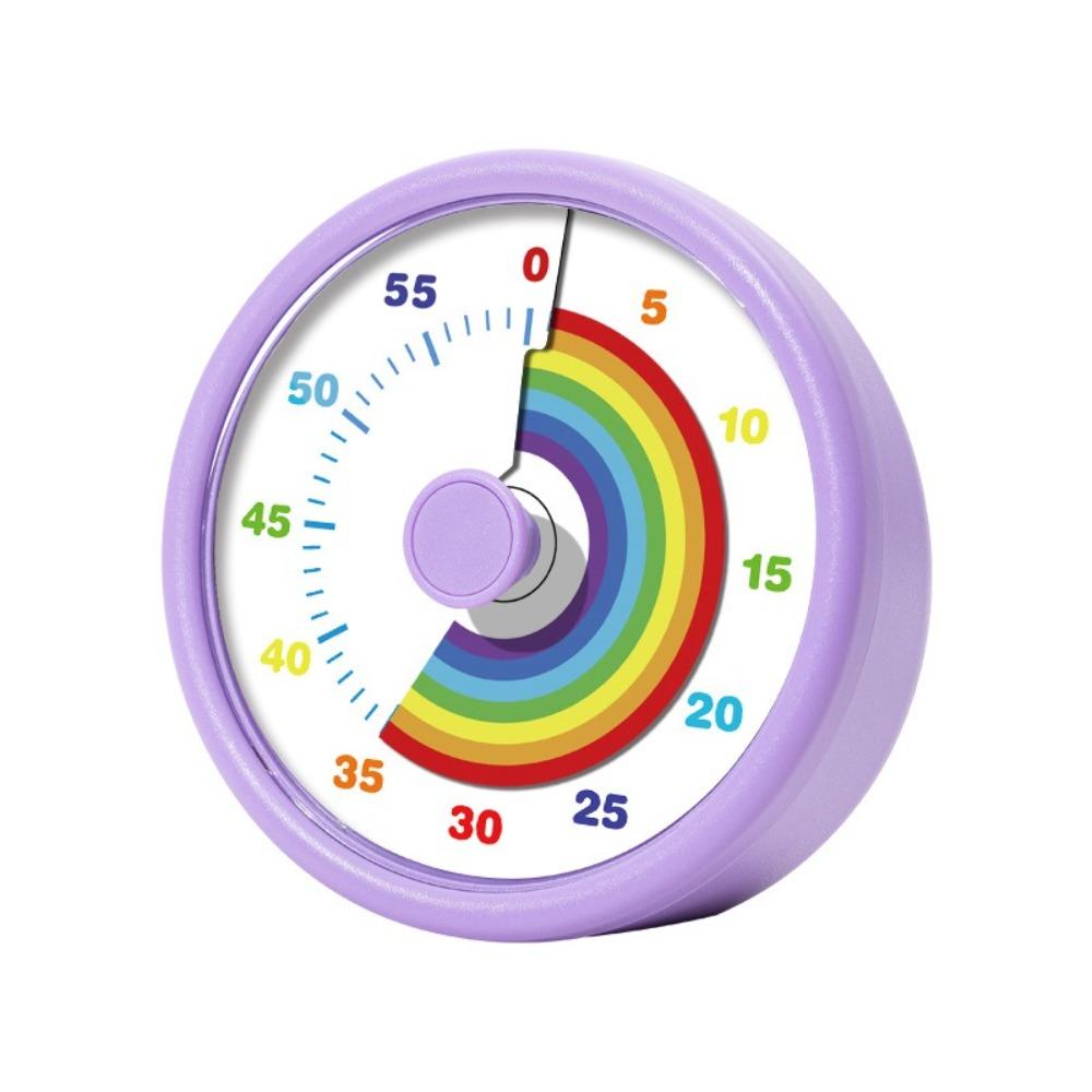60 Minutes Countdown Alarm Clock Round/Square Kitchen Timer Cartoon Visual Timer  Reading Room