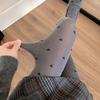1 Pair Of Women'S Polka Dot Slimming Gray Leggings Suitable For Daily Wear, Pantyhose