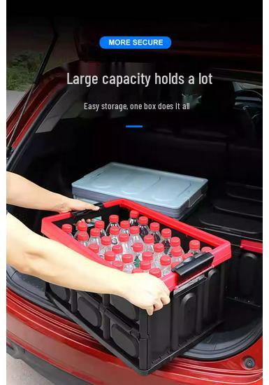 Foldable Car Trunk Organizer - Vehicle Mounted Storage and Decoration Box