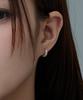 Baradu 925 Prong White Hoop Earrings