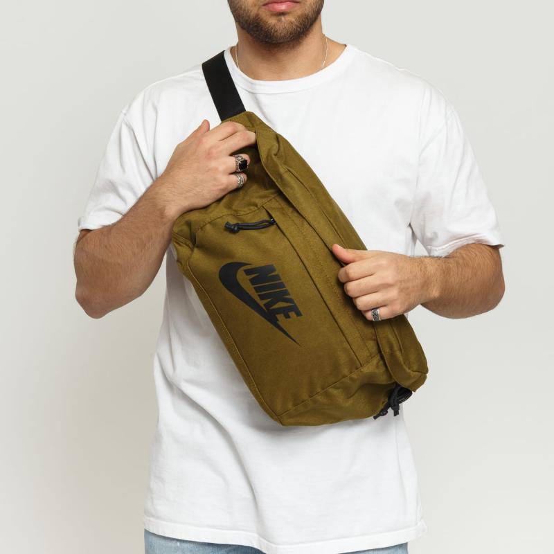 Nike Polyester Sling Bag, Fanny Pack Small Size Unisex Olive Green Casual BA5751-368