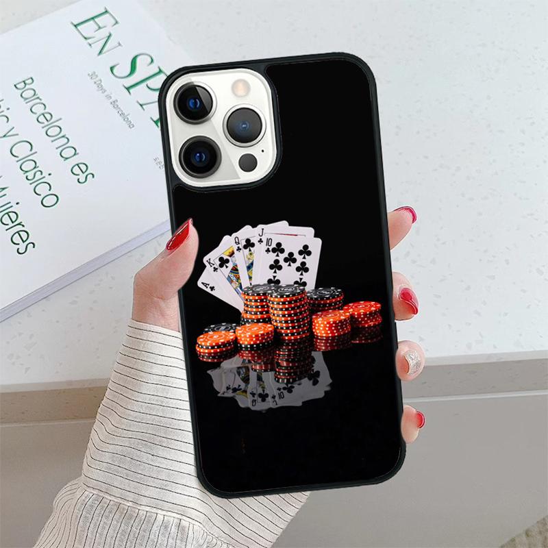 Poker Casino Art Pattern Phone Case Cover For iPhone 17 Air 15 16 16e 14 13 Pro Max Coque 12 11 Pro Max For Apple PLUS Fundas