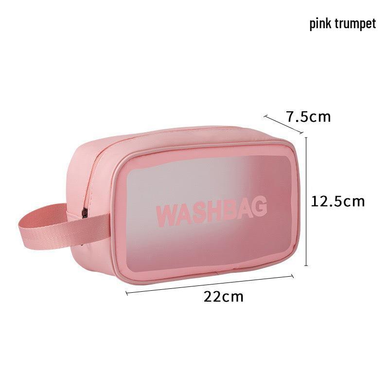 Transparent PVC Makeup Bag: Wet/Dry Separation, Large Capacity, PU Travel Cosmetic Organizer