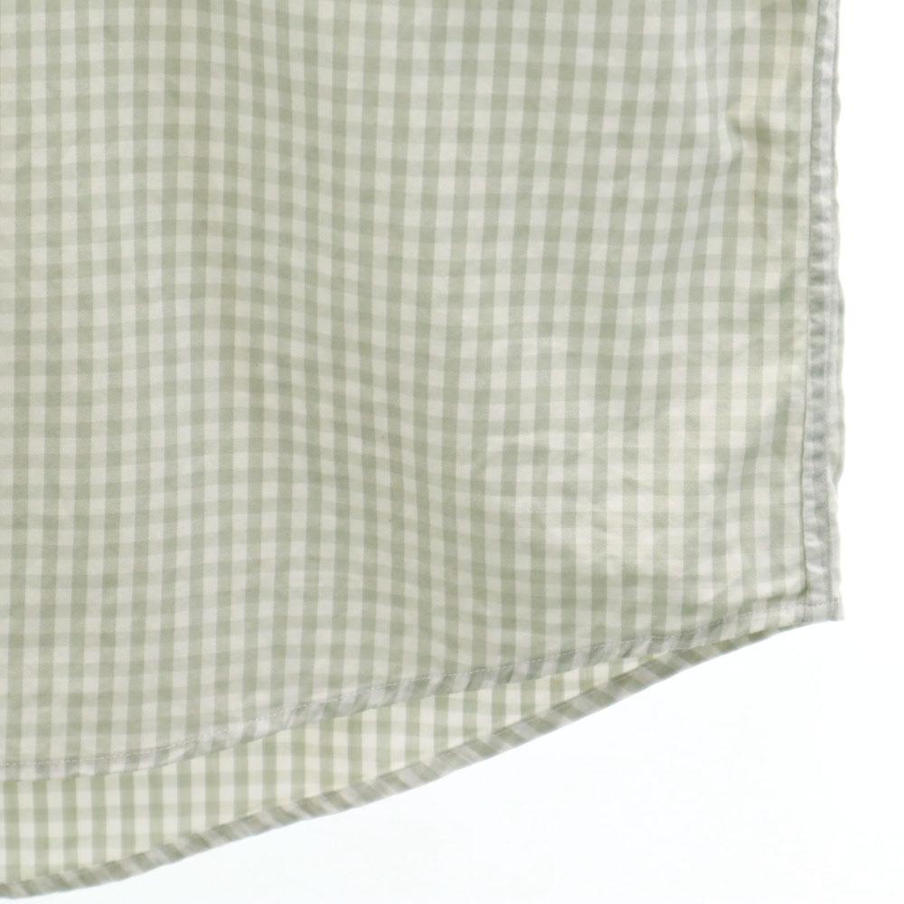 Hermes Hergestellt in Frankreich Altes Karomuster Langarm Button-down-Hemd 42 Herren Gebraucht