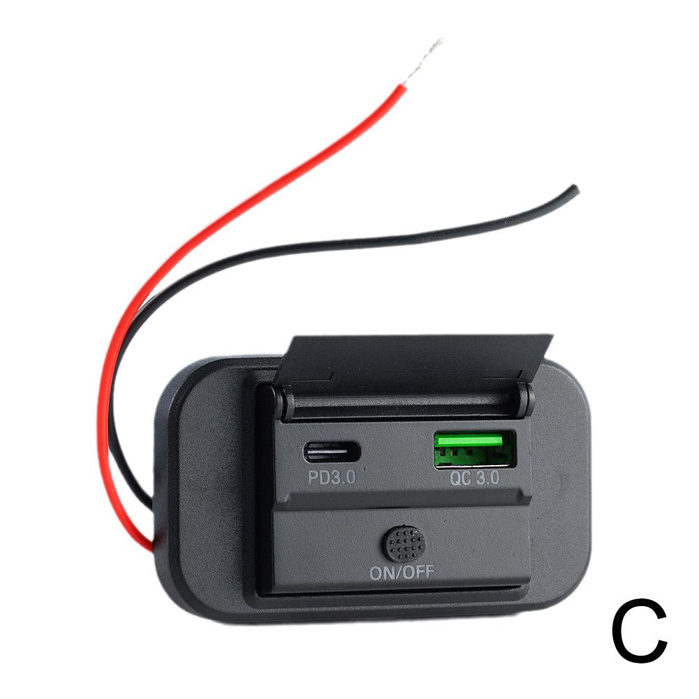 36W QC3.0 Dual USB Car Charger Smart Car Phone Charger Boats RV Modification USB Accessories Without Punching