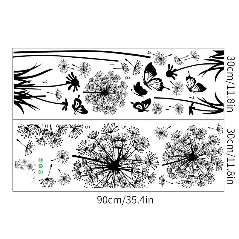 Dandelion Wall Stickers, Living Room Background Decoration, Cozy Bedroom, Room Decoration, Self-adhesive Stickers, Bedroom Wall Stickers