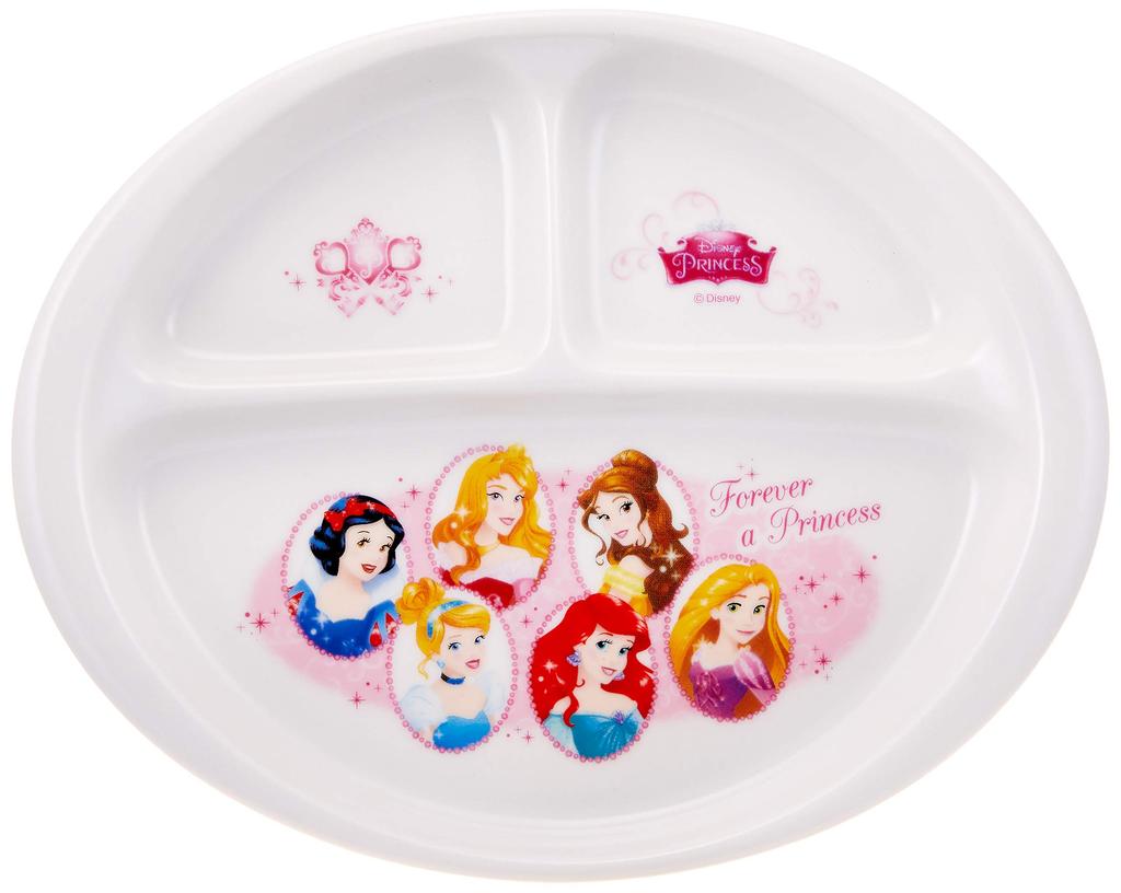 New Disney Princess Lunch 114118 Plate, White, 23cm, Children's Tableware,