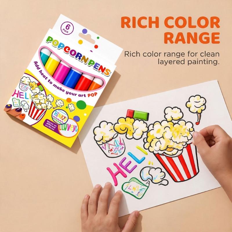 3D Bubble Craft Pen Puff Paint Pen for DIY Crafts and Card Decoration, Bubble Effect Puff Pen for Creative Projects