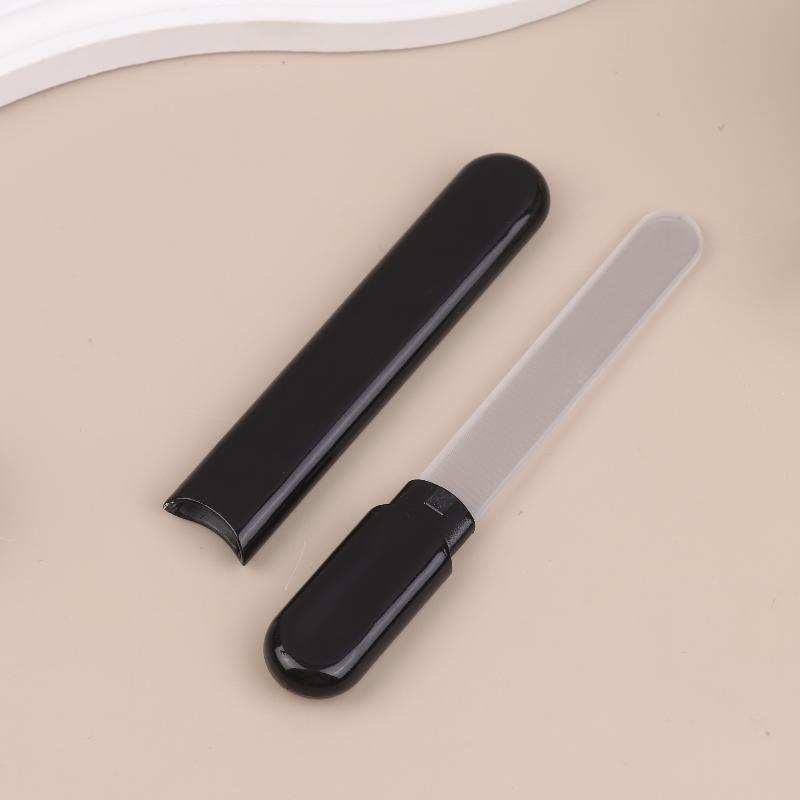 Glass Nail File With Case, Crystal Diamond Salon Best Beauty Nail Buffer For Natural And Acrylic Nail