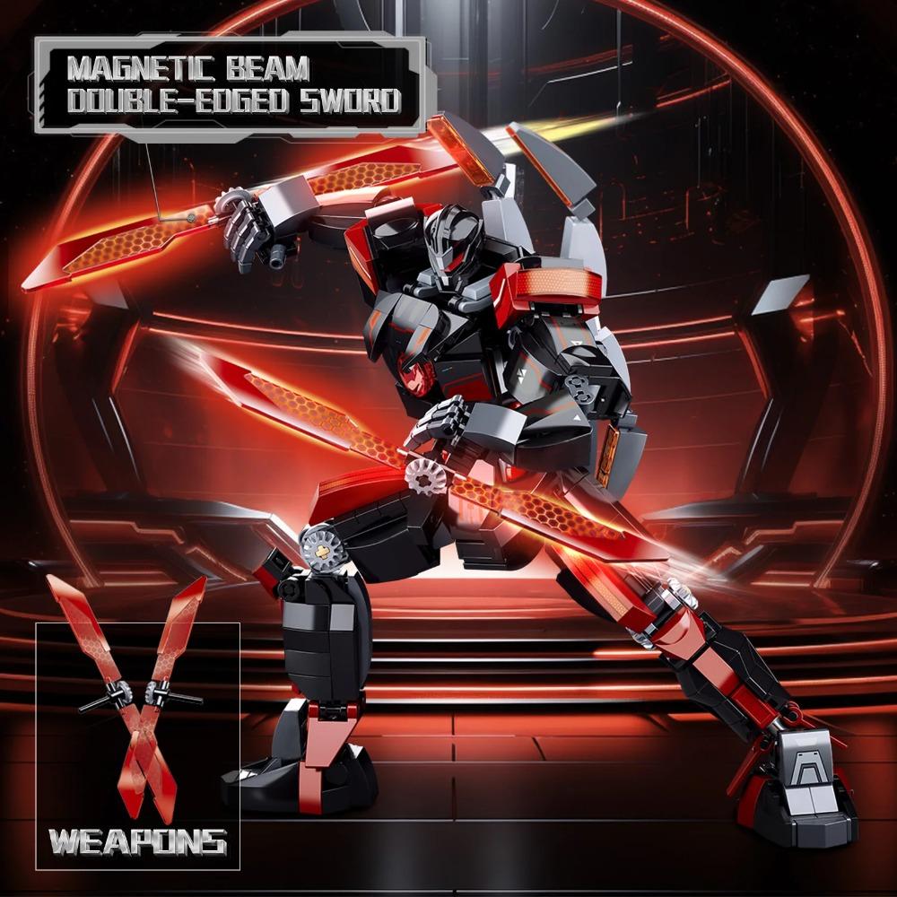 585 Teile Dunkler Wanderer Mecha Bausteine Roboter Modell Figuren Gelenke Beweglich Montage Spielzeug Schreibtisch Dekorationen DIY Spielzeug Geschenke