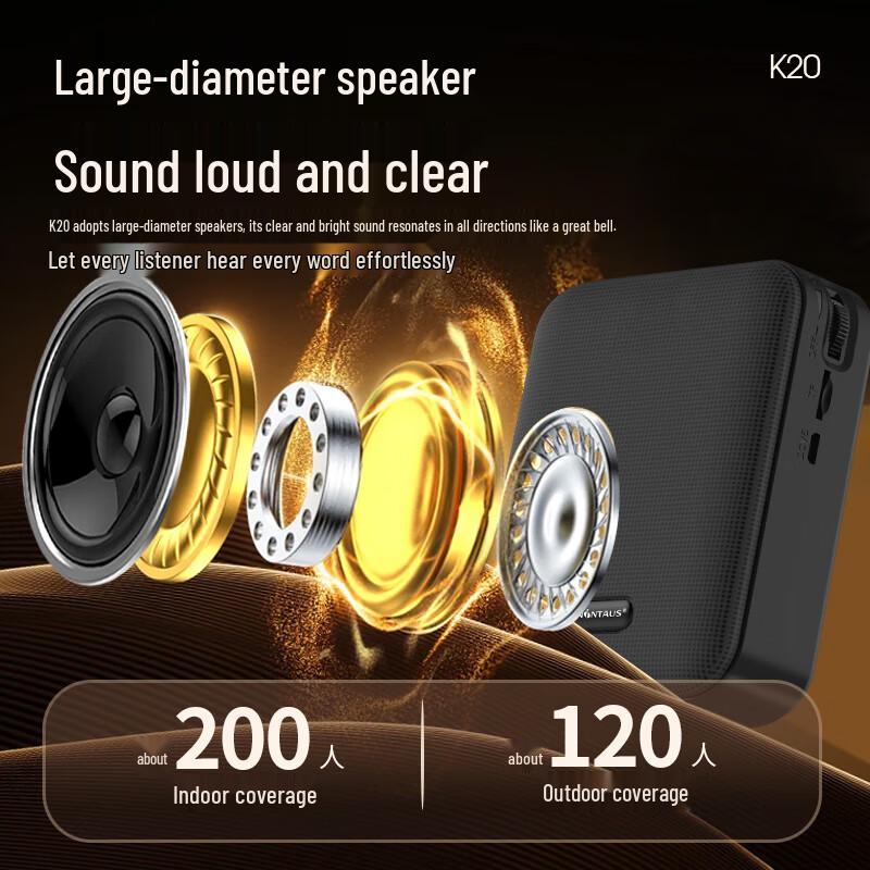 NINTAUS Portable Voice Amplifier with Bluetooth Microphone CN Plug (adapter Included)