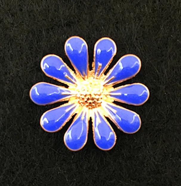(BT329 20mm)10pcs Mix 8colors Vintage Alloy Rhinestone Buttons Flatback Flower Headband Bowknot Accessory Craft
