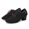 Jazz Latin  Medium Heel Dance Shoes for Women with Breathable Oxford Cloth Modern Dance Shoe Heeled 5CM