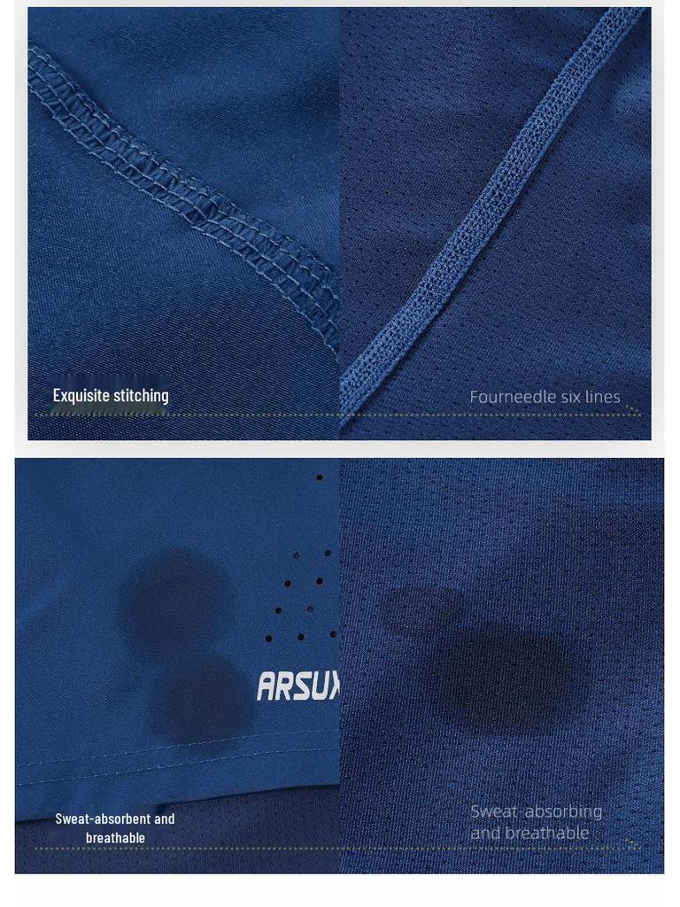 Men's Quick-Dry Breathable Outdoor Running Shorts with Multifunctional Pockets, Loose Fit, Anti-Exposure Design