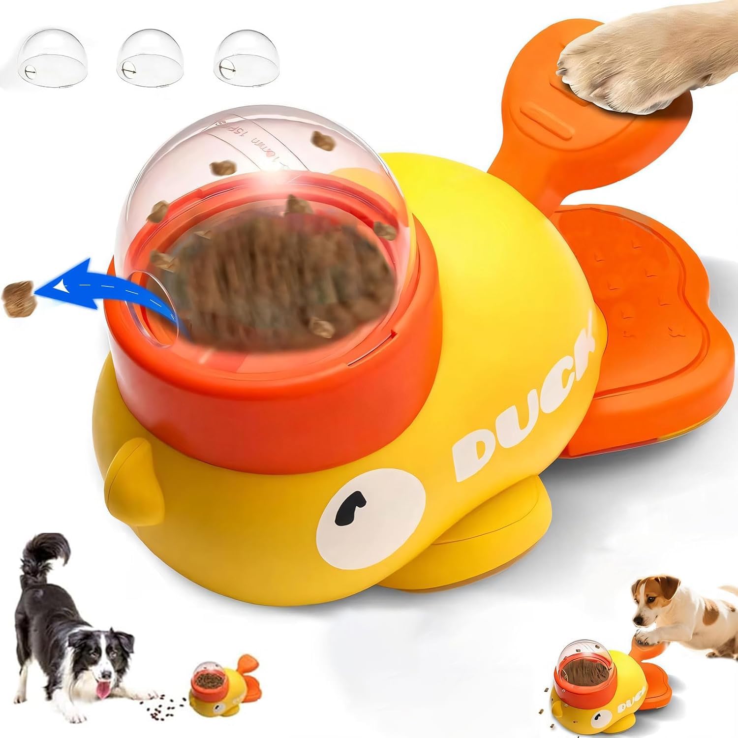 

YKealtha Educational Toy for Dogs [2025 New Model with 3 Lids] Automatic Dog Feeder with Treats, Toy, Educational Toy for Dogs, Food Bowl, Toy,