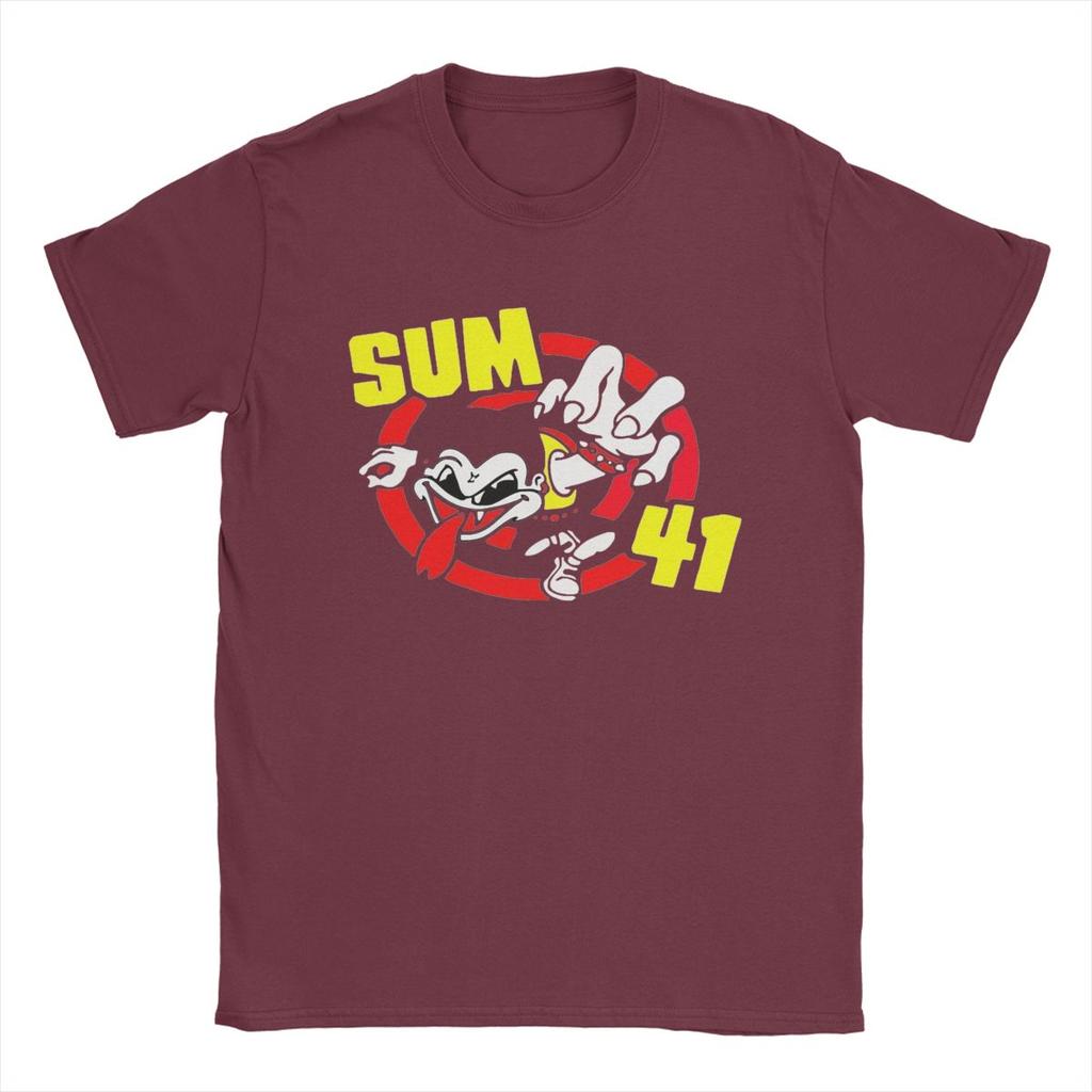 Band Sum 41 Herren T-Shirt SUM41 Punk Humor T-Shirt Kurzarm Rundhals T-Shirts Reine Baumwolle Party Kleidung