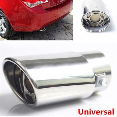 Stainless Steel Chrome Car Tail Rear Round Exhaust Muffler Pipe Tip Universal