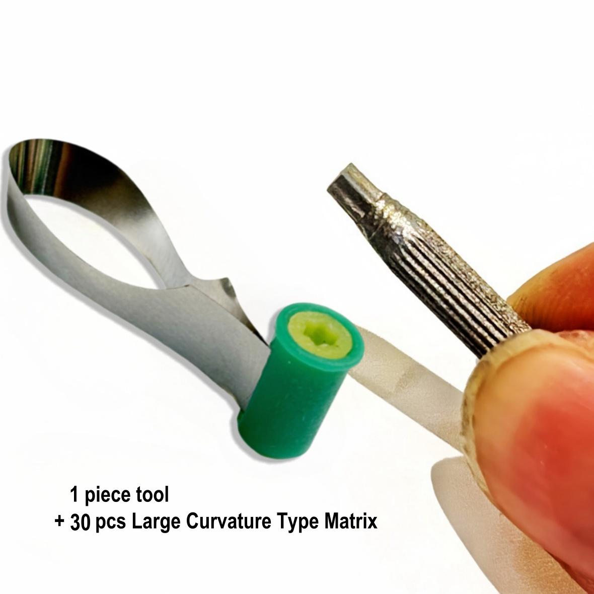 

50 шт./коробка або 1 набір матричних стрічок із сталевою матрицею з двосторонніми контурами анатомічної форми для стоматології з інструментами 1 set LC type(30 pcs)