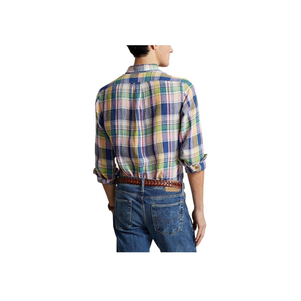Polo Ralph Lauren Color Block Plaid Button-Down Long Sleeve Shirt Men Shirts Multicolor 710937880-001