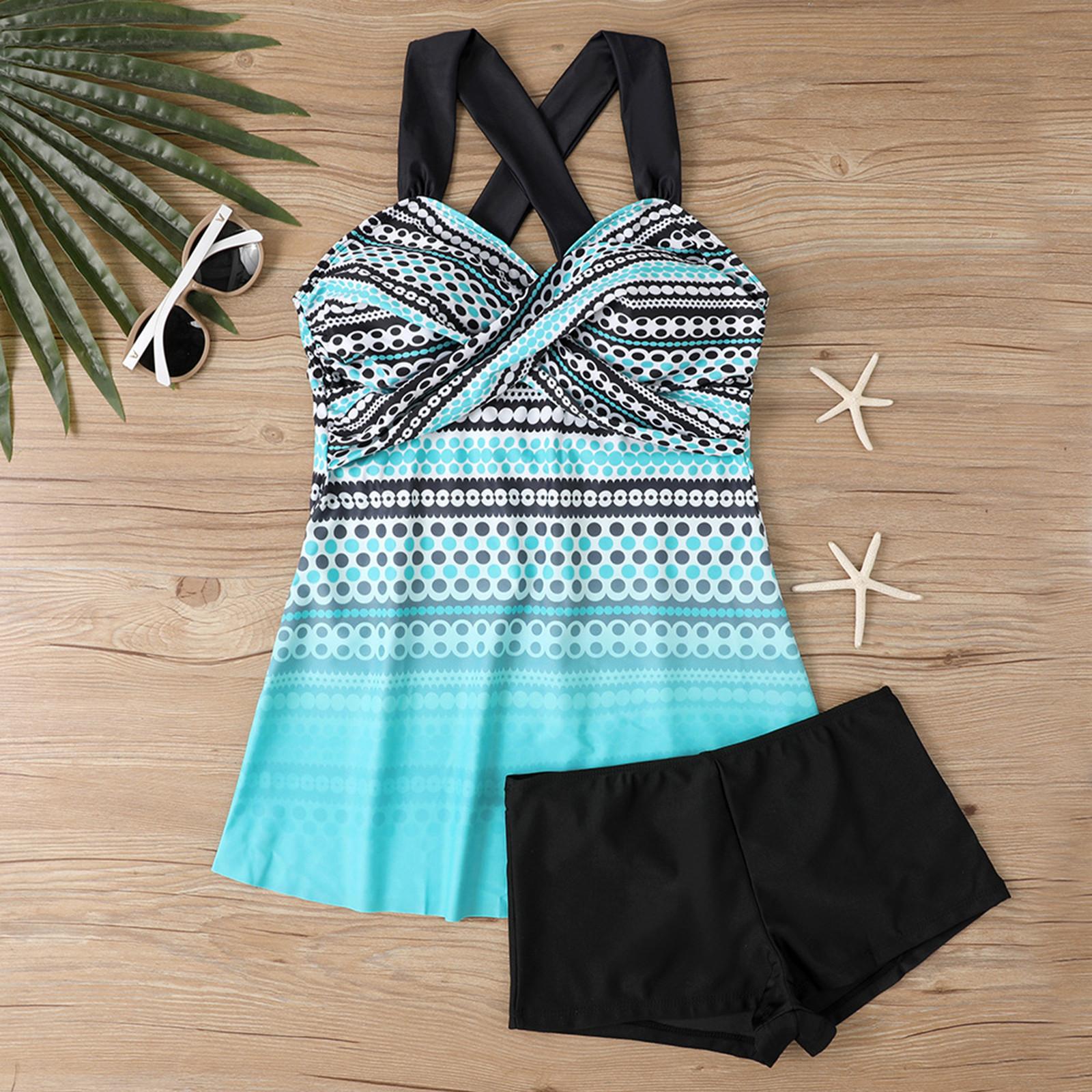 

Women s Fashionable And Sexy Swimsuit With Chest Cushion And No Steel Support S синій