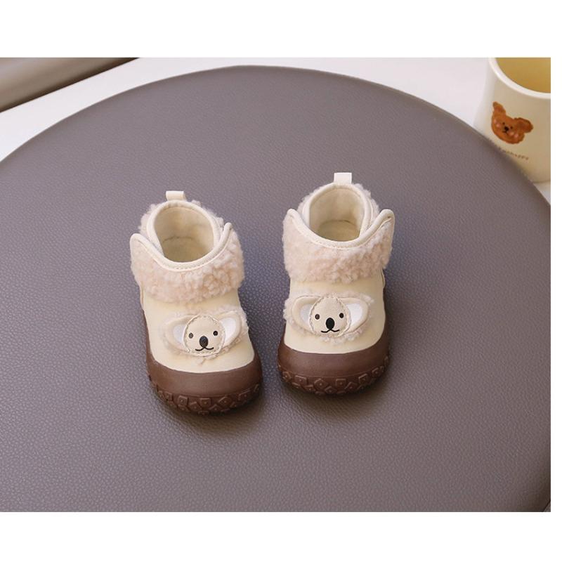 One-year-old baby snow boots winter baby cotton shoes soft-soled toddler shoes 3-6-12 month infant velvet warm shoes