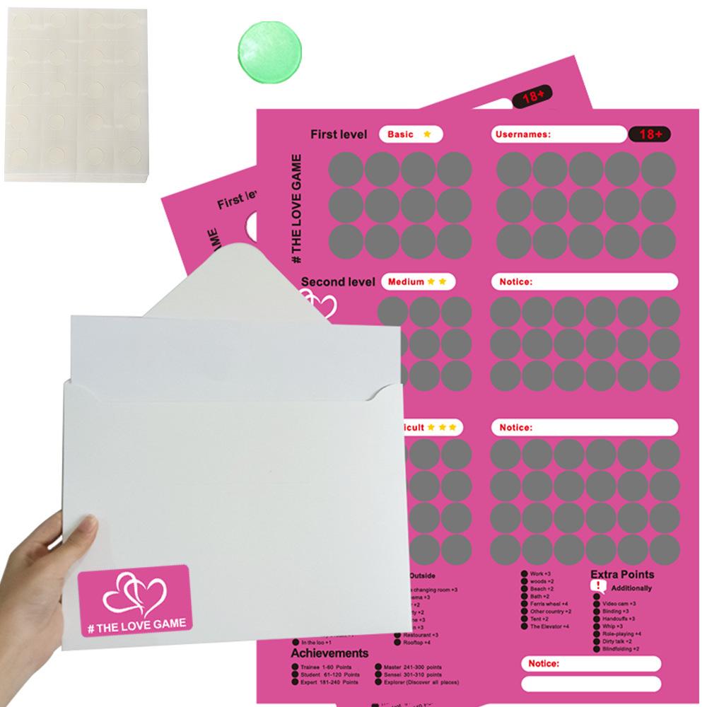 Plakat zdrapka dla kochanków z różnych krajów: Wyzwanie 100 Poz dla Par