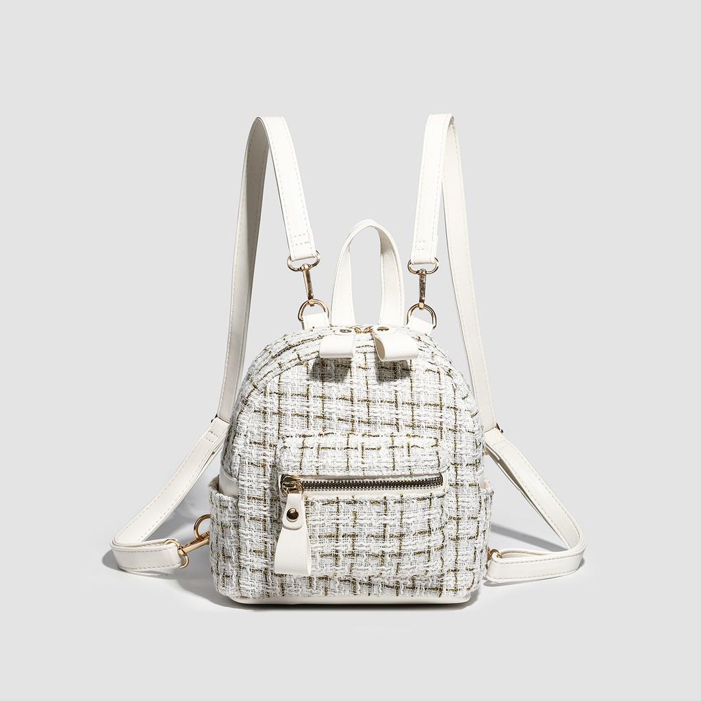 Backpack Women's New Fashion Casual Woolen Backpack Niche Design High-end Commuter Women's Backpack