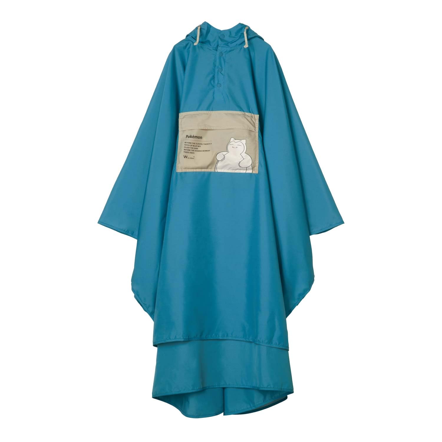 

Дождевой плащ Adventure небесно-голубой и идеально подходит для улицы и путешествий [2025] Wpc. Покемон Двухцветное пончо, Партнер, (Снорлакс), Мужской Женский, Для поездок на работу,