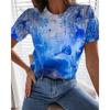Rose Series 3D Printed T-shirt Summer Round Neck Loose Casual Short Sleeved T-Shirts Women’s