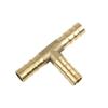 Barb Fitting Tee Hose Barb Hose Fitting Brass 3-Way Connector Coupler Joiner for Air Pipe 8mm