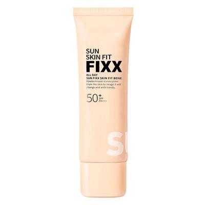 Fissatore Solare All Day Skin Fit Beige SPF 50+ PA++++ 50ml - Crema Solare Colorata 3-in-1, Primer Make-up e Fissatore per una Pelle Impeccabile