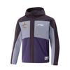 Li Ning CBA Series Sports Casual Fashion Loose Hooded Pattern Printed Windbreaker Men Outerwear Purple AFDVF57-2