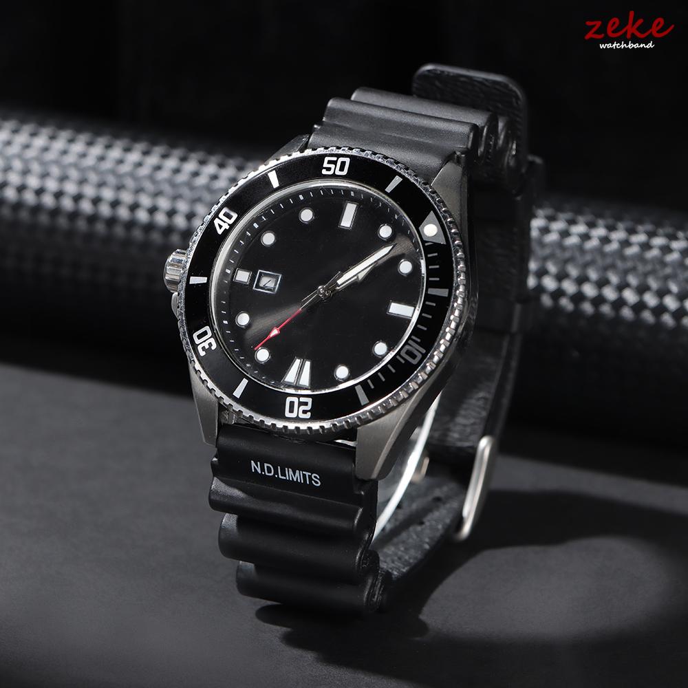 ND Limits Diver Silicone Rubber Strap 20mm 22mm 24mm Watch Band for Seiko for Citizen for Water Ghost Men Breathable Diving Belt