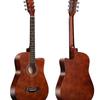 38-inch Wooden Folk Guitar for Beginner Practice