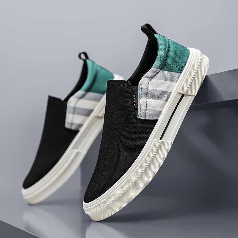 2025 Breathable Mens Shoes Board Shoes Soft Soled Casual Sports Shoes Youth Trend Sneakers Slip on Canvas Shoe