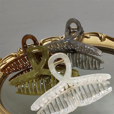 Acryl Haarspange für Frauen Mädchen Koreanisch Transparent Jelly Farbe Plastik Haarklammer Pferdeschwanz Haarspangen Haaraccessoires