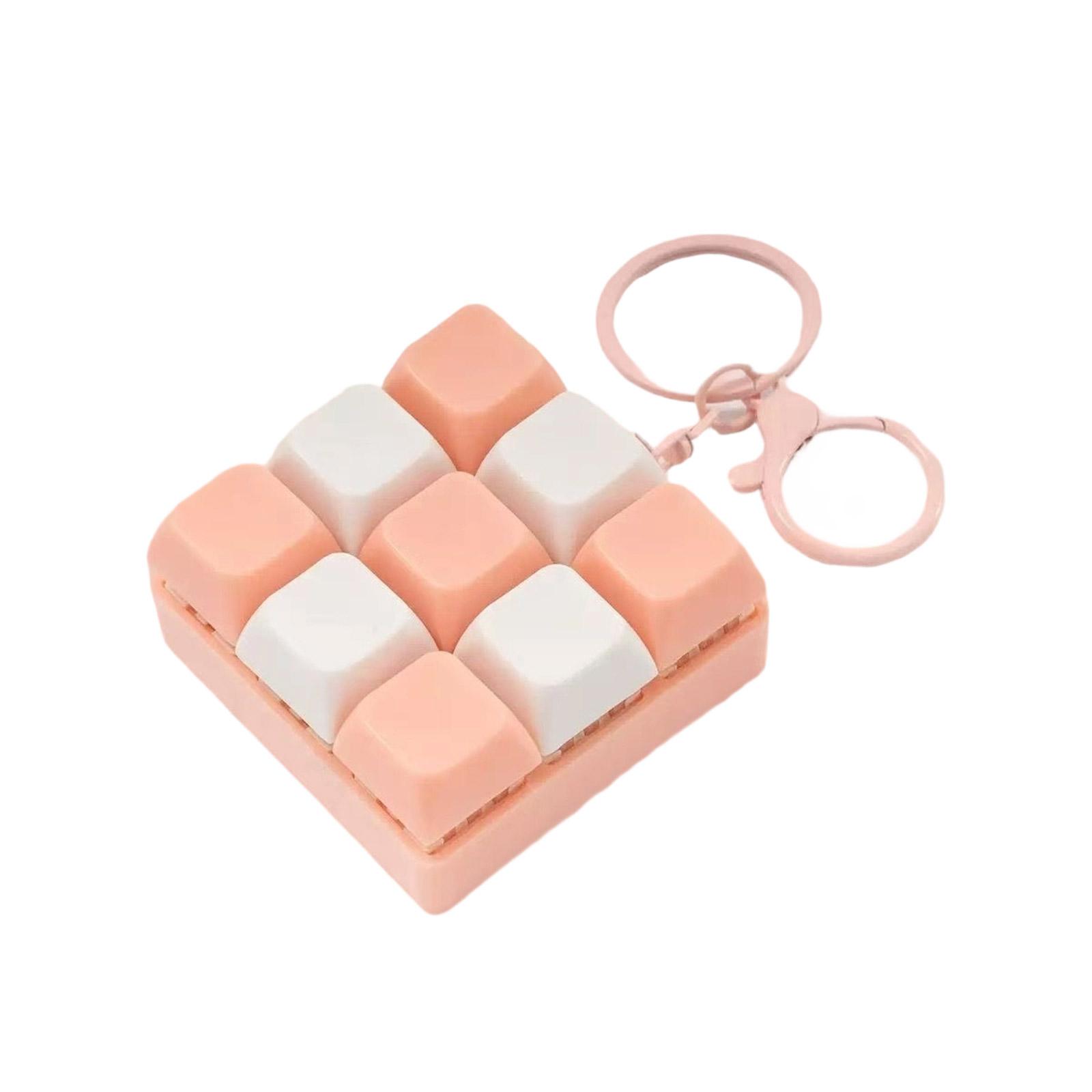 Decompression Button  Axis Tester Keyboard Finger Pinching Decompression Keychain Toy One Size