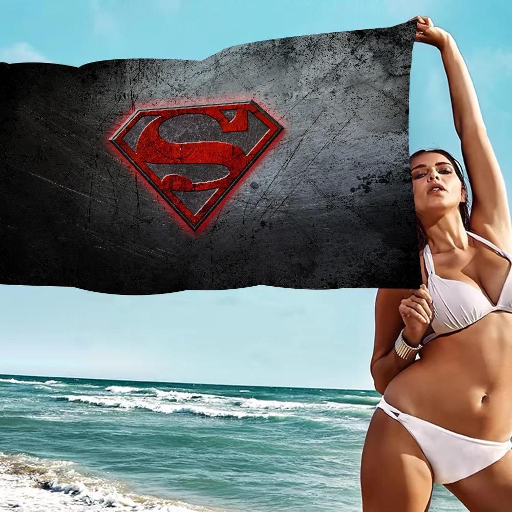 

Science Fiction Film S-Superman Microfiber Beach Towel Absorbent Quick Dry Soft Yoga Swimming Resort Mountain Climbing Towel W30*H60(CM)