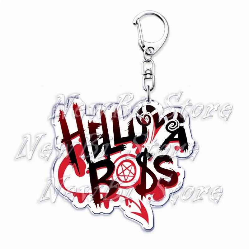 Cartoon Anime Series Helluva Blitzo Keychains Boss Keyring for Accessories Bag Pendant Key Chain Ring Jewelry Fans Friends Gifts