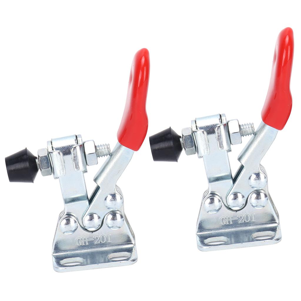 2 Set Kniehebelklemme, Schnellspanner, horizontale Klemme, rutschfestes Handwerkzeug für die Holzbearbeitung