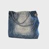 Women's Retro Denim Chain Shoulder Tote, Large Capacity, Summer 2025 Edition