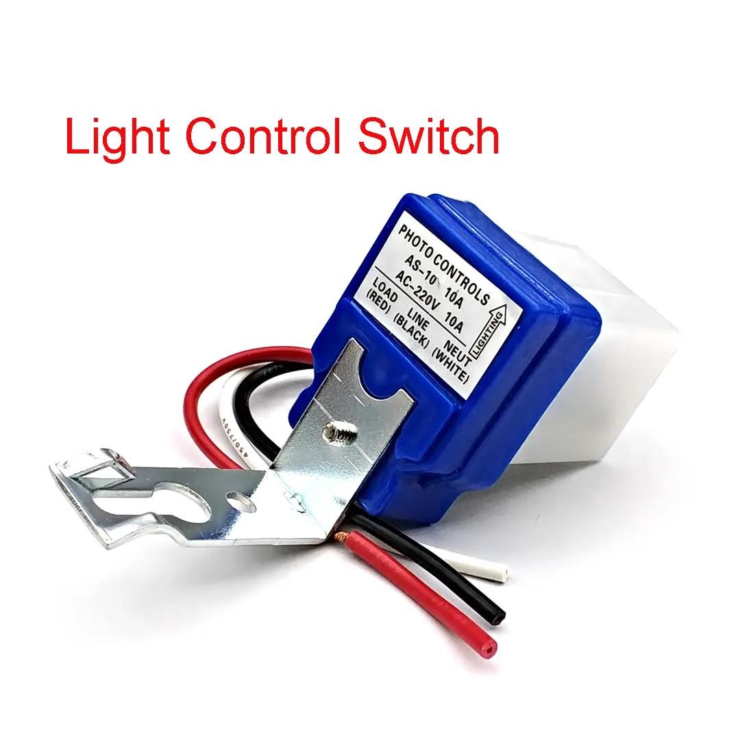 

AS-10 Auto on Off Waterproof Photocell Street Light Switch 10A 12V 24V 110V 220V Photoswitch Sensor Switch Input AC220V