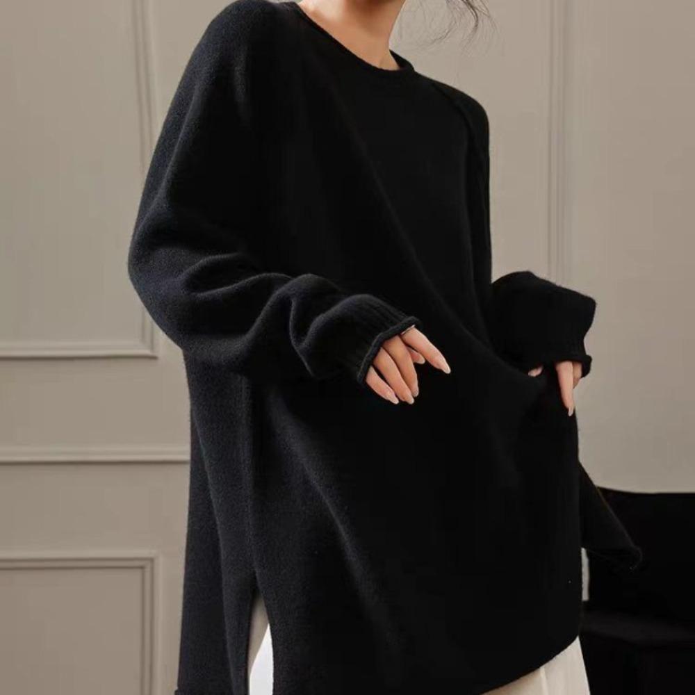 2026 Autumn Winter New Women Sweater Pullover Knitting Fashion Lady Tops Long Sleeve Shirt Loose Casual Solid