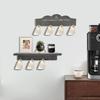2Pcs/Set Coffee Cup Holder Kitchen Wall for Farmhouse Decorations Coffee Station Office Decor Mug Organizer Mug Display