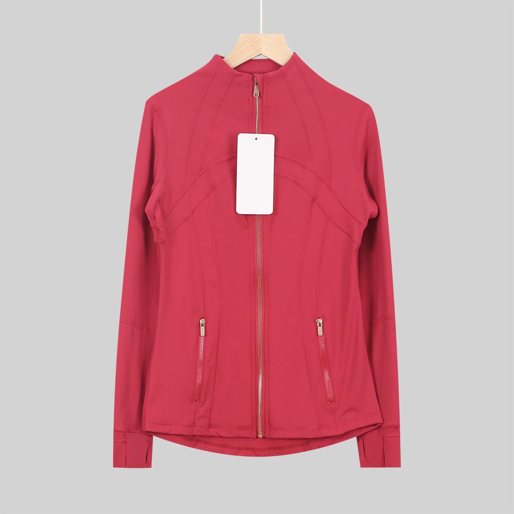 Available: Original Gold Quick-Dry Slimming Fitness Jacket with Stand-Up Collar and Long Sleeves for Running & Yoga.