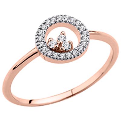 Gold Plated Ring 'Scarlett' White Rose Gold - 8 Mm