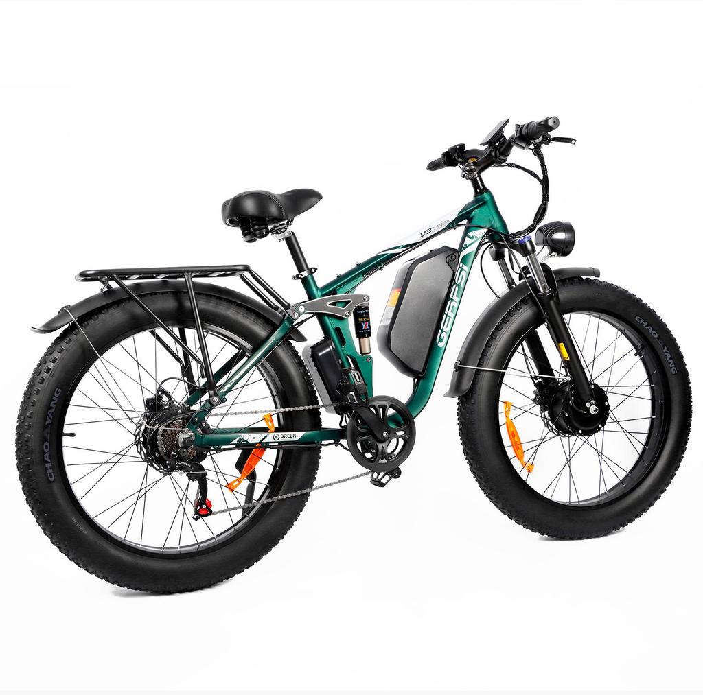 Baolujie DP-2603-DJ 1500*2 Dualmotor Elektrofahrrad 52V25AH Akku 26 Zoll Verbreiterter All-Terrain-Reifen E-Mountainbike Für Erwachsene